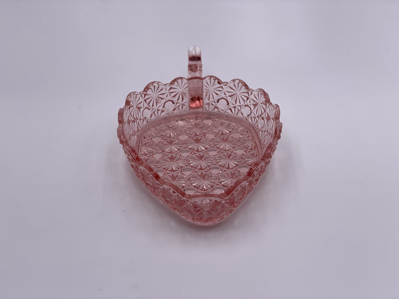 Vintage 'Daisy & Button' Heart Candy Dish in 'Pink' image 2