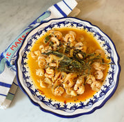 Blue 'Baroque' Round Scalloped Charger image 1