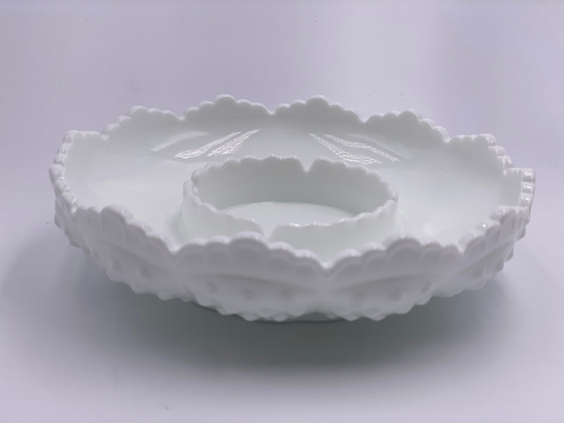 Vintage Fenton 'Hobnail' Chip & Dip Plate image 2