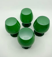 Vintage 'Murano Glass' Brandy Glasses in 'Green' (Set of 4) image 2