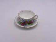 Vintage Royal Stuart 'Floral & Bluebells' Teacup & Saucer image 1