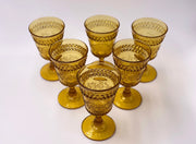 Vintage 'Wildflower' Amber Goblet image 2