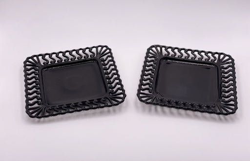 Vintage 'S' Plate in 'Black Milk Glass' image 0