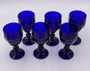 Vintage Libbey 'Gibraltar' Goblet in 'Cobalt' image 2