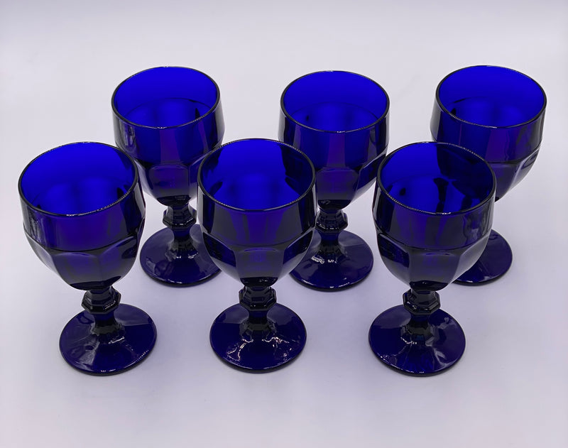 Vintage Libbey 'Gibraltar' Goblet in 'Cobalt' image 2