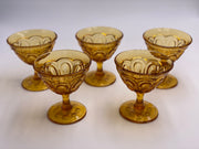 Vintage 'Moon & Stars' Amber Champagne Coupe image 1