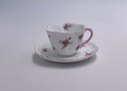 Vintage Shelley 'Rosebud' Teacup & Saucer - Pink Trim image 0