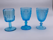 Vintage 'Thousand Eye' Light Blue Goblet image 1