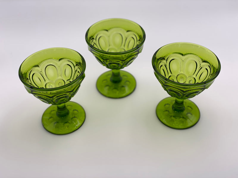 Vintage 'Moon & Stars' Green Champagne Coupe image 0