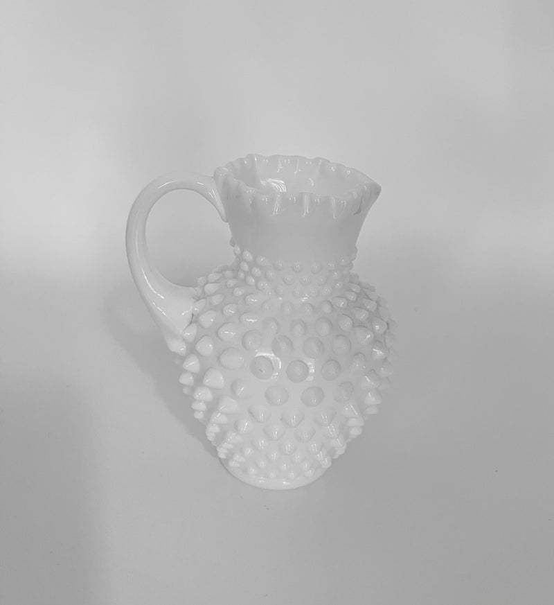 Vintage 'Fenton' Hobnail Milk Glass 'Juice Pitcher' image 0