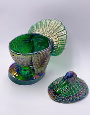 Mosser Glass 'Covered Turkey' in 'Hunter Green Carnival" image 5