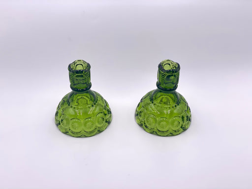 Vintage 'Moon & Stars' Candlesticks in 'Green' (Set of Two) image 1