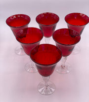 Abigail's 'Bubble' Glass Goblet in Ruby Red image 2