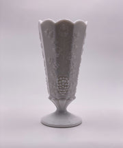 Vintage 'Paneled Grape' Flower Vase in 'Milk Glass' image 0