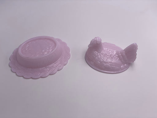 Mosser Glass 'Hen on Nest' in 'Crown Tuscan' Pink image 1