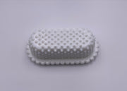 Vintage 'Hobnail' Covered Butter Dish in 'Milk White' image 0