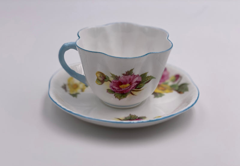 Vintage Shelley 'Begonia' Teacup & Saucer image 2