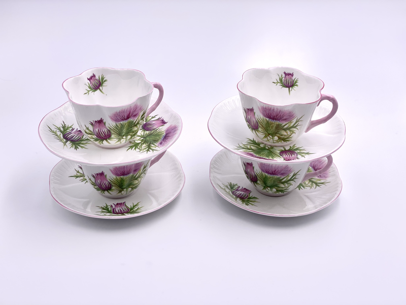 Vintage Shelley 'Thistle' Teacup & Saucer image 1