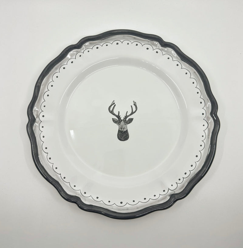 'Stag' Round Scalloped Platter image 0