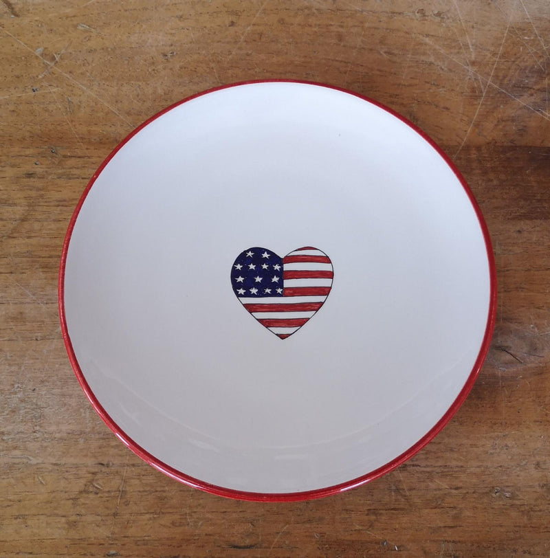 'Patriotic Red Heart' Plate image 0