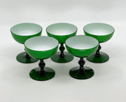 Vintage 'Murano Glass' Coupes in 'Green' (Set of 6) image 1