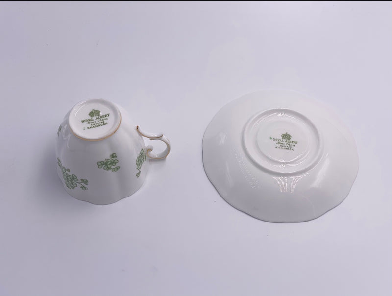 Vintage 'Royal Albert' Teacup & Saucer in 'Shamrock' image 2