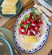 Blue 'Provençal Lace' Oval Plate image 2