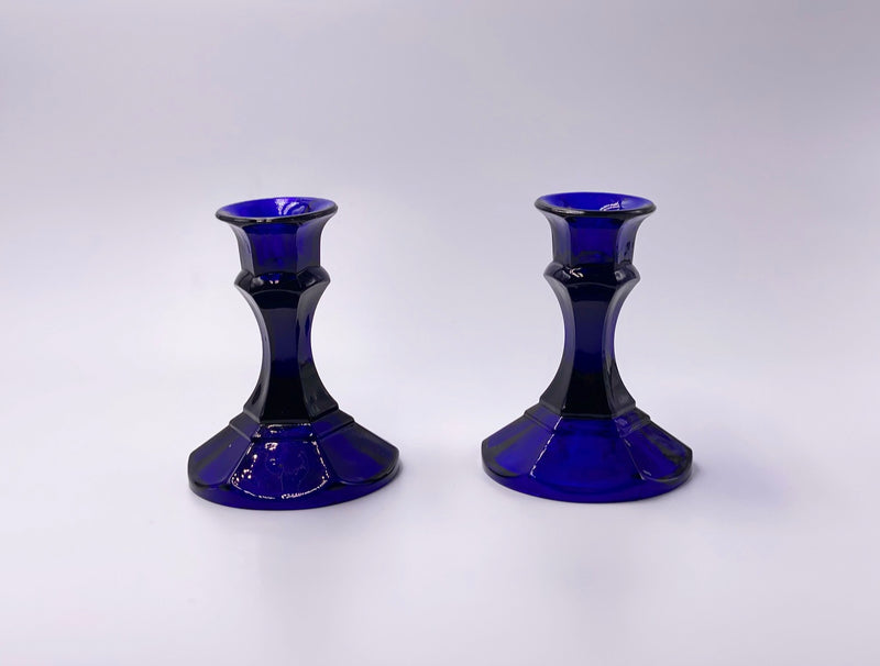 Vintage 'Candlesticks' in 'Cobalt Blue' (Set of Two) image 0