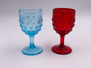 Vintage 'Stippled Star' Light Blue Goblet image 1