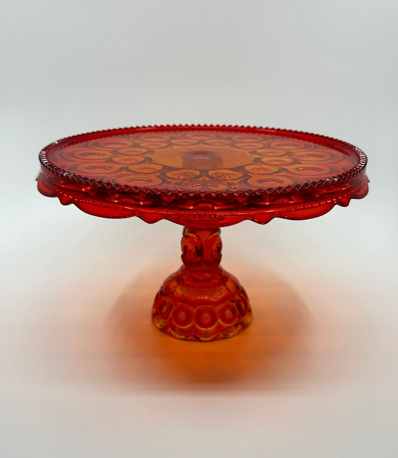 Vintage 'Moon & Stars' Cake Stand in 'Amberina' image 0