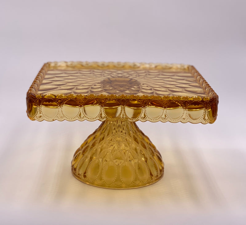 Mosser Glass 'Elizabeth' Cake Stand in 'Amber' image 1