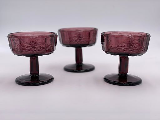 Vintage 'Panel Grape' Champagne Coupe in Amethyst image 0
