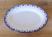 Blue 'Provençal Lace' Oval Plate image 0