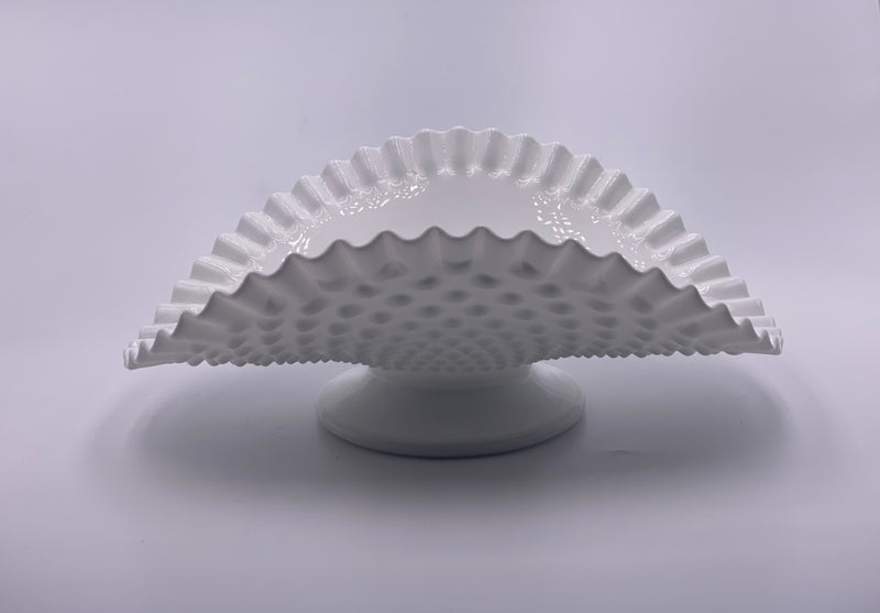Vintage 'Hobnail' Banana Bowl in 'Milk White' image 0