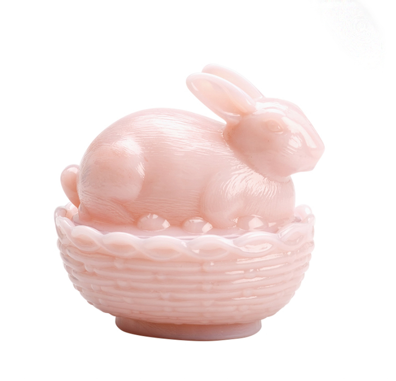 Mosser Glass 'Crown Tuscan Pink' Bunny Candy Dish image 0