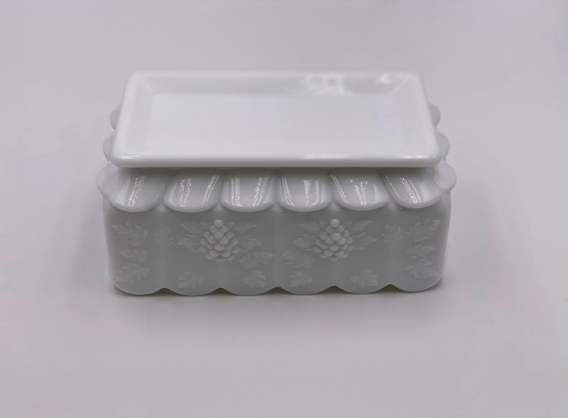 Vintage 'Paneled Grape' Planter in 'Milk Glass' image 3