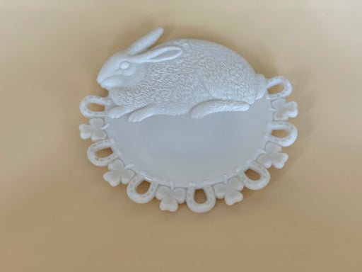 Vintage 'Lucky Bunny' Plate in 'Milk White' image 0