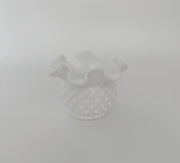 Vintage 'Fenton' Hobnail Milk Glass Rose Bowl image 0