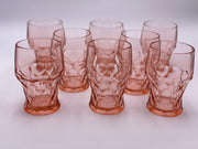 Vintage 'Georgian' Pink Glasses (Large) - Set of 8 image 0