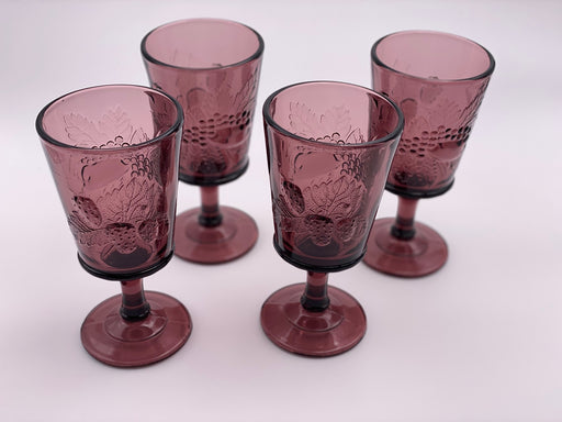 Vintage 'Strawberry & Currant' Amythest Goblet image 0