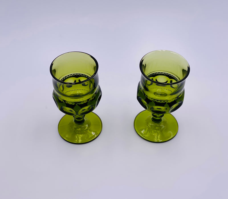 Vintage 'Kings Crown' Goblet in 'Green' image 2