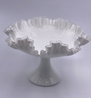 Vintage 'Silver Crest' Ruffled Pedestal (Large) image 1