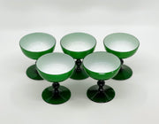 Vintage 'Murano Glass' Coupes in 'Green' (Set of 6) image 2
