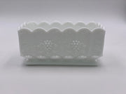Vintage 'Paneled Grape' Planter in 'Milk Glass' image 0