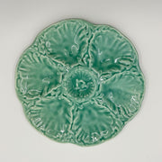 Vintage Majolica 'Turquoise' Oyster Plate image 0