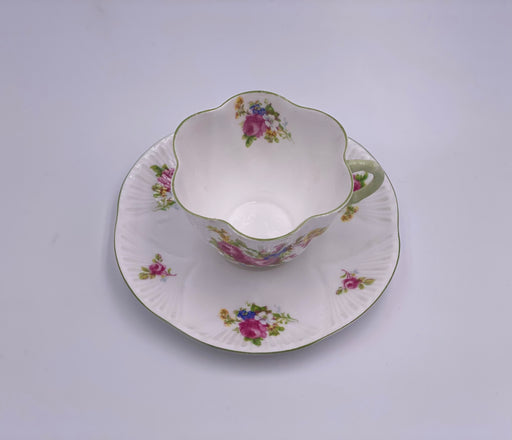 Vintage Shelley 'Hulmes Rose' Teacup & Saucer image 1