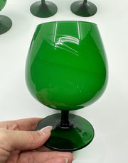 Vintage 'Murano Glass' Brandy Glasses in 'Green' (Set of 4) image 3
