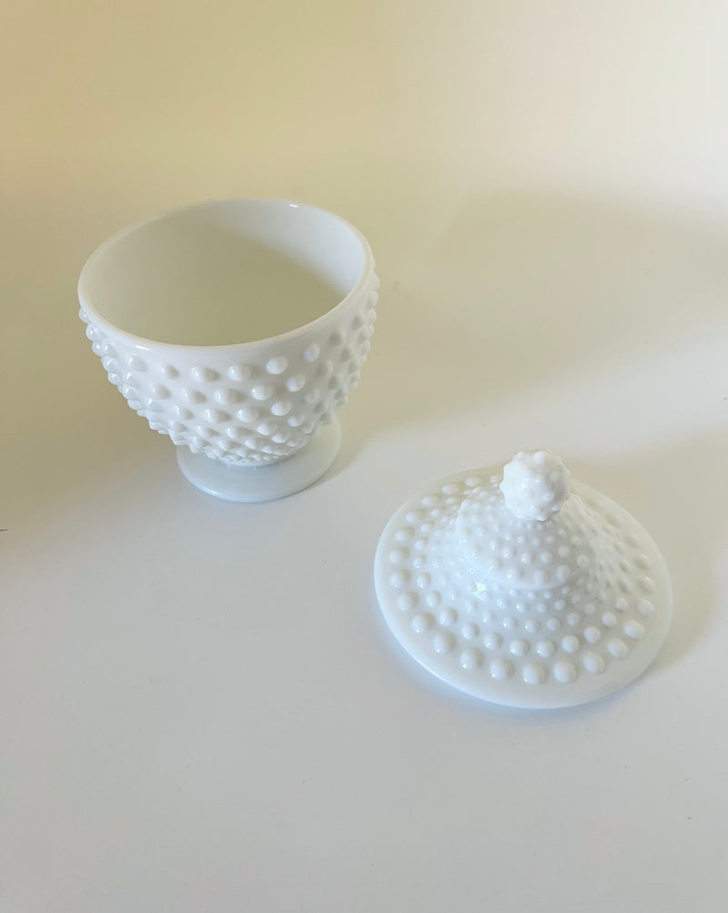 Vintage 'Hobnail' Lidded Jar image 2