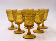 Vintage 'Wildflower' Amber Goblet image 0