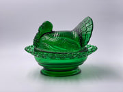 Mosser Glass 'Turkey on Basket' in 'Green' image 0
